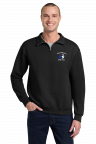 Black 1/4-Zip Cadet Collar Sweatshirt with Embroidered NASBOCES Child Care Skills Logo